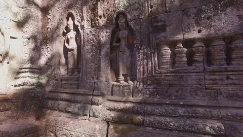 Ta Som Temple Courtyard Stock Footage 73244000
