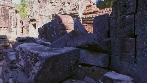 Ta Som Temple Courtyard Stock Footage 73244032