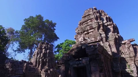 Ta Som Temple Courtyard Stock Footage 73244067