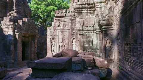Ta Som Temple Courtyard Stock Footage 73244174