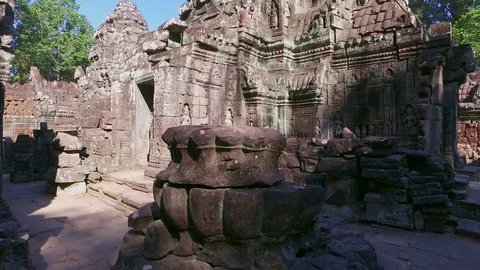 Ta Som Temple Courtyard Stock Footage 73244300