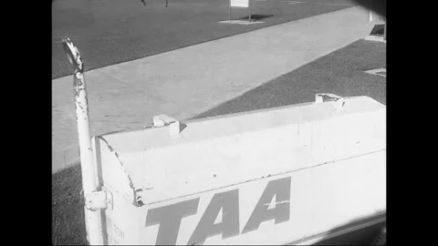 TAA Pilot and Flight Attendant Board Airliner, Australia, 1970 Видео 338430878