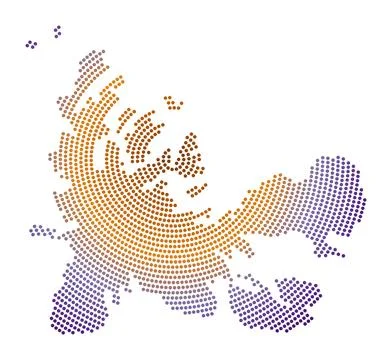 TAAF dotted map. Digital style shape of TAAF. Tech icon of the country with.. Stock Illustration