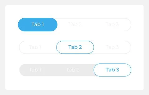 Tab bar menu UI elements kit Illustrazione stock