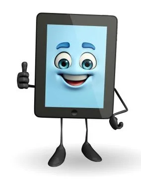 Tab character with best sign Stock Illustration