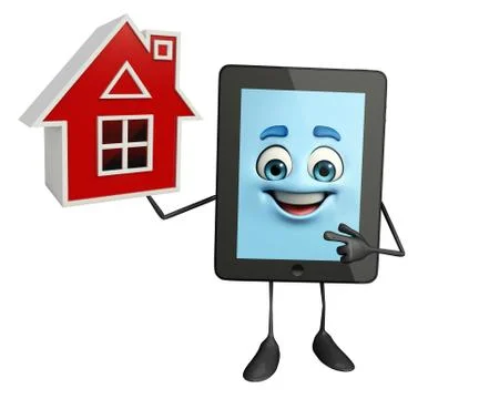 Tab character with home Stock Illustration