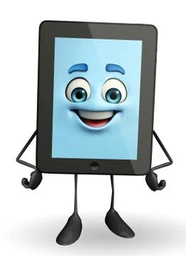 Tab character with is standing Stock Illustration