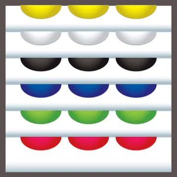Tab elements web Colourful web tabs with white background and shadow Copyr... Stock Photos
