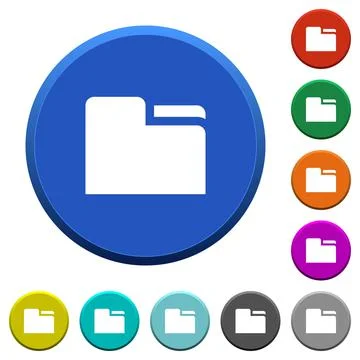 Tab folder beveled buttons Stock Illustration