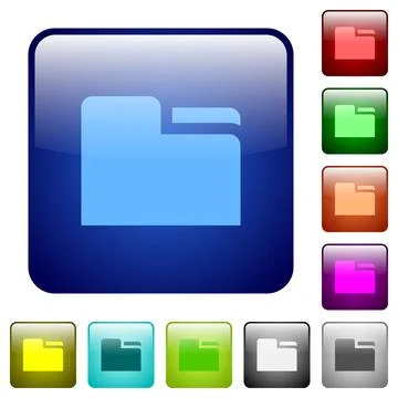 Tab folder color square buttons Illustrazione stock