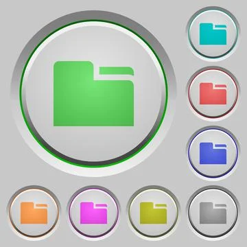 Tab folder push buttons Illustrazione stock