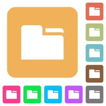 Tab folder rounded square flat icons Illustrazione stock
