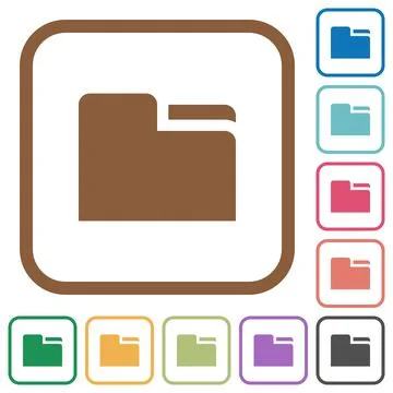 Tab folder simple icons Illustrazione stock