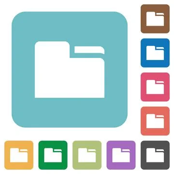 Tab folder square flat icons Illustrazione stock
