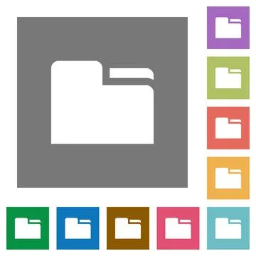 Tab folder square flat icons Illustrazione stock