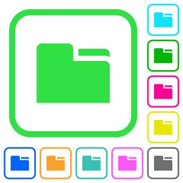 Tab folder vivid colored flat icons Illustrazione stock