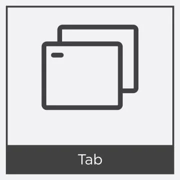 Tab icon isolated on white background Free Stock Illustration