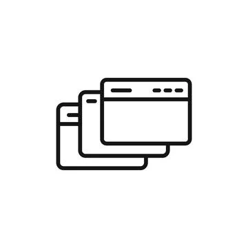 Tab icon logo sign vector outline Stock Illustration