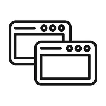 Tab icon mark in filled style Stock Illustration