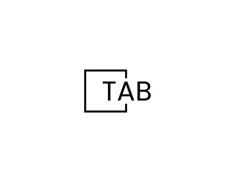 TAB letter initial logo design vector illustration Stock Illustration
