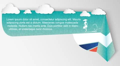 Tab of paper Stock Illustration