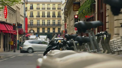 Tabac and Velib Stock Footage 50450273