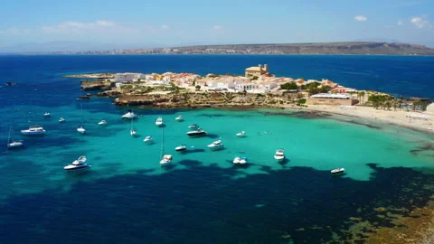 Tabarca, islet located in the Mediterranean Sea, province of Alicante, Spain Stock Footage 143325852