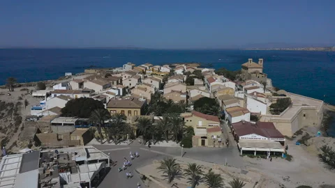 TABARCA, SPAIN – AUGUST 16, 2024. Aerial view of Tabarca island. Stock Footage 282685837