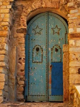 Tabarka Castle's Door Stock Photos