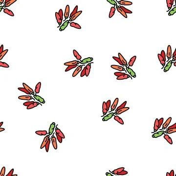 Tabasco sauce vector seamless pattern Stock Illustration