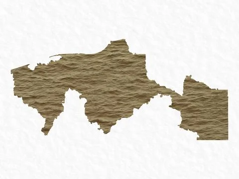 Tabasco State map with brown muddy water Stock Illustration