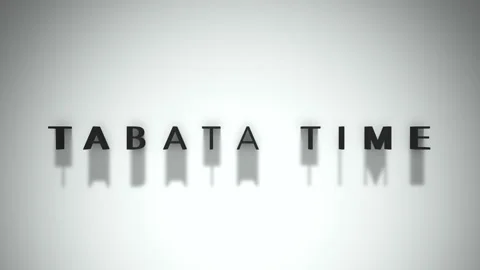 Tabata time cinematic title matte black title on a white base layer Stock Footage 301837589