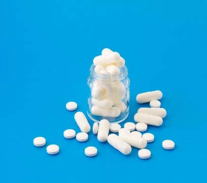 Tabblets and pills Stock Photos