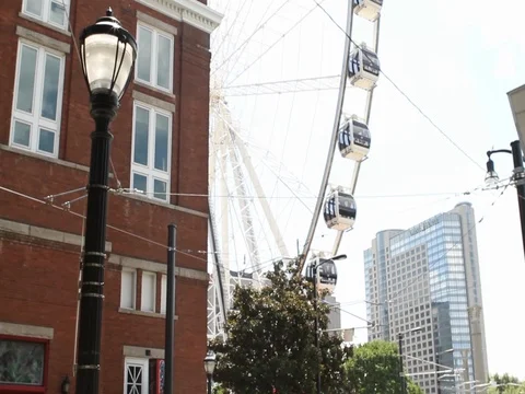 Tabernacle and Skyview Ferris Wheel (Atlanta) Stock Footage 77606069
