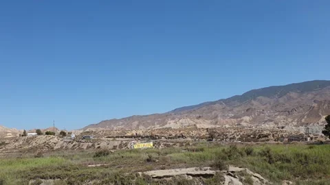 Tabernas desert, Sergio Leone western movies location in Spain 库存影片 280893960
