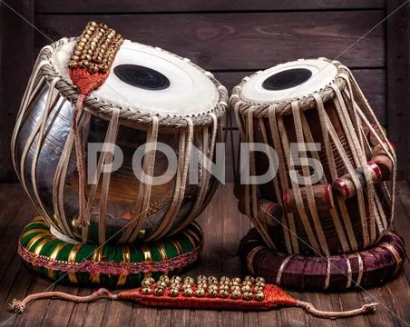 Tabla drums and bells for Dancing Stock Photos