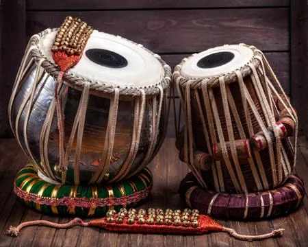 Tabla drums and bells for Dancing Stock Photos
