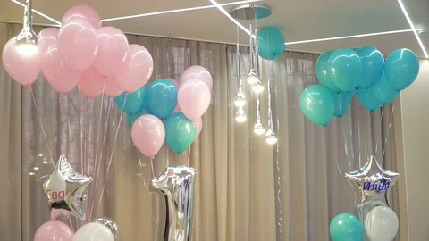 Table for 1 year celebration Stock Footage 101716777