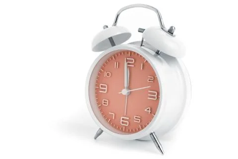 Table alarm clock with time 1 minute to 12 hours with orange clock face, 11.5 Stock Photos