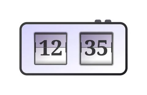 Table analog flip clock Stock Illustration