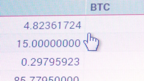 Table and bar graph of cryptocurrency stock exchange market indices animation 4k Stock Footage 100683262