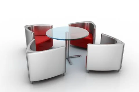 Table and chairs Free Stock Illustration