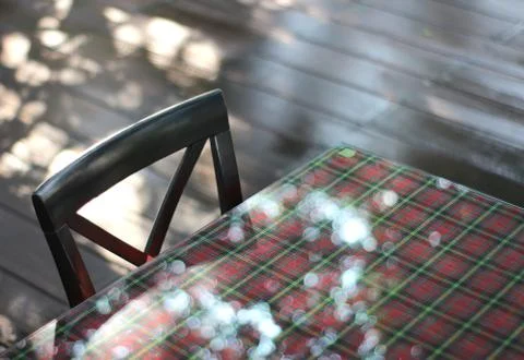 Table and chairs, outdoor cafe restaurant Stock Photos