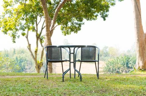 Table and chairs Stock Photos