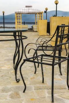 Table and chairs Stock Photos