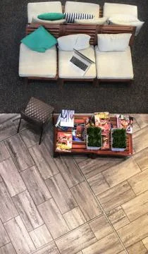 Table and chairs Foto stock
