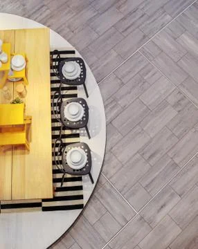 Table and chairs Foto stock