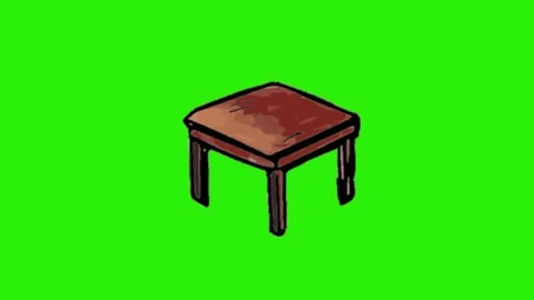 Table animation on green background Vidéo 330038038