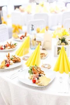 Table appointment for guests Stock Photos