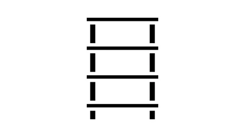 Table bathroom interior glyph icon animation Stock Footage 326157884